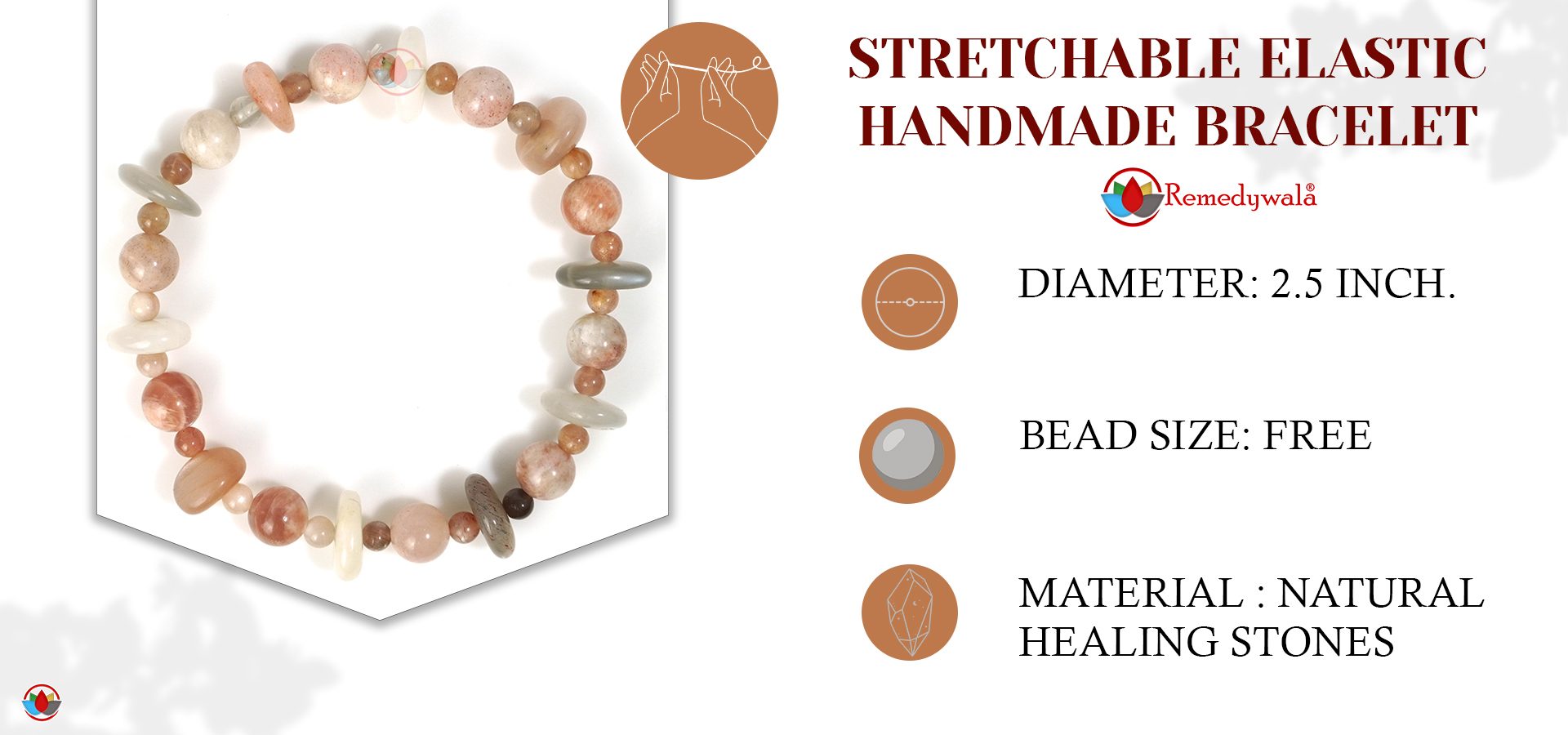 Multicolor Moonstone Wati Bracelet 4 mm 8mm