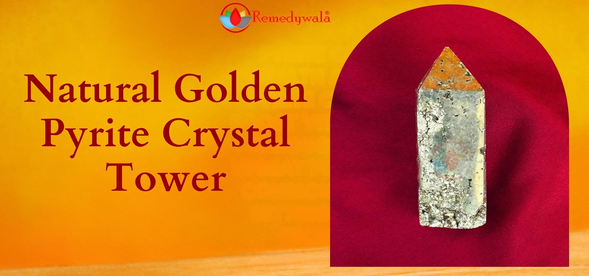 Natural Golden Pyrite Crystal Tower (1)