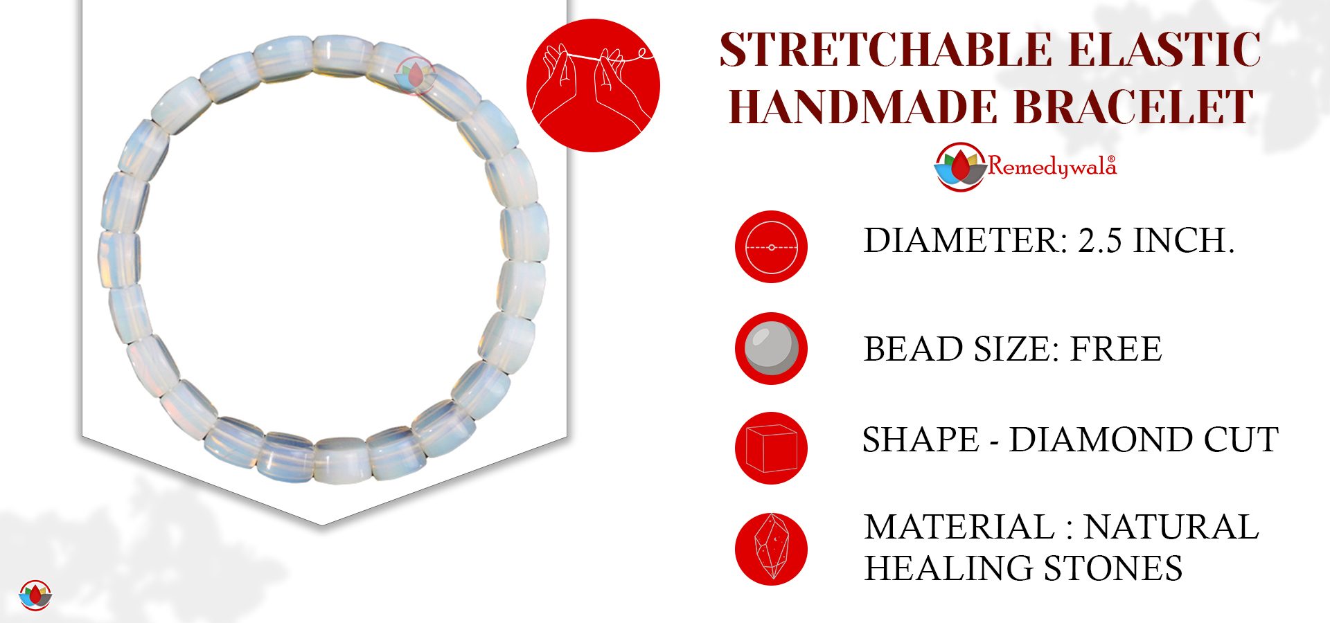 Opalite Bracelet (Diamond Cut Tumble)