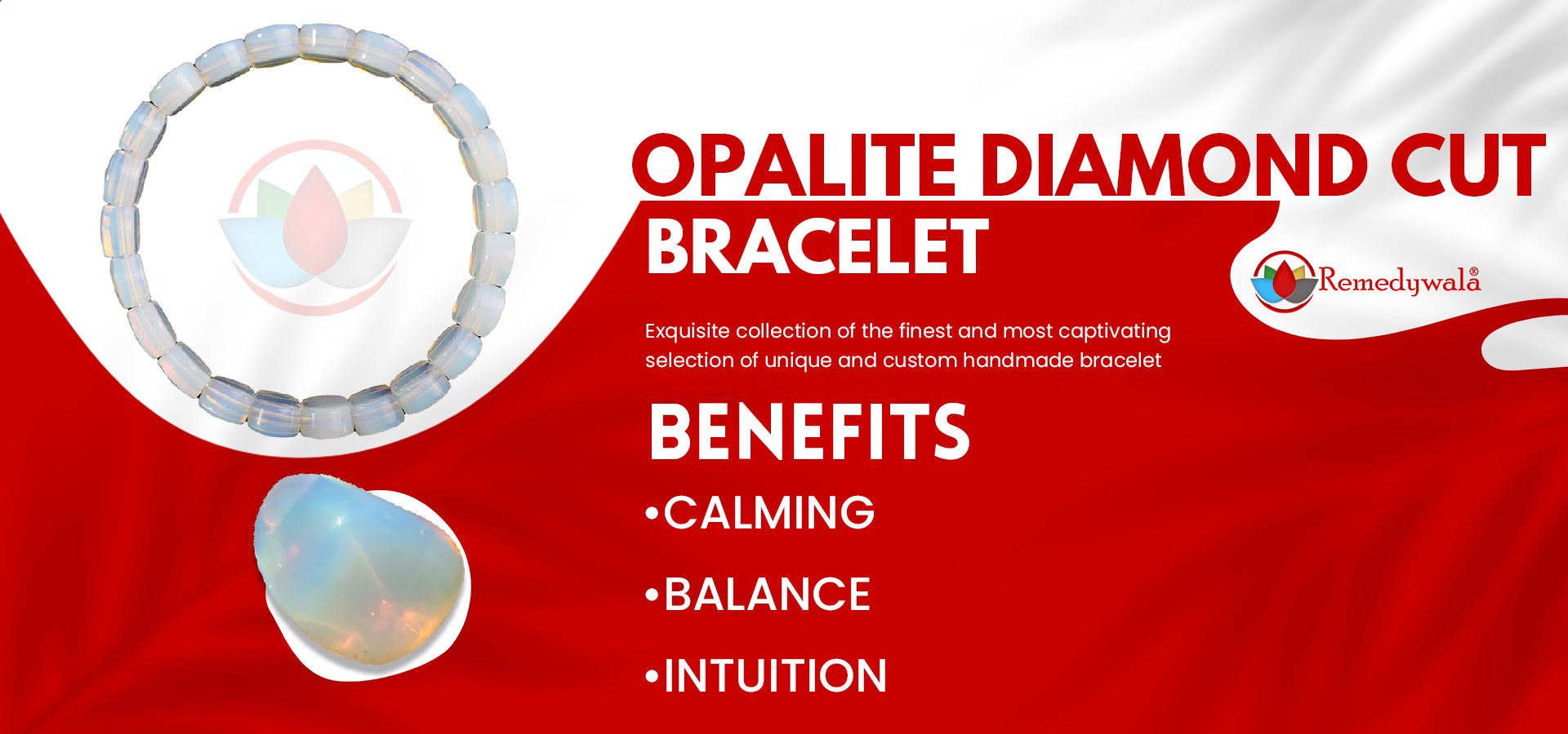 Opalite Bracelet (Diamond Cut Tumble)