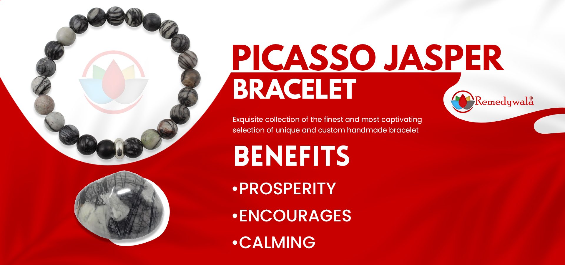 Picasso Jasper Bracelet 8mm