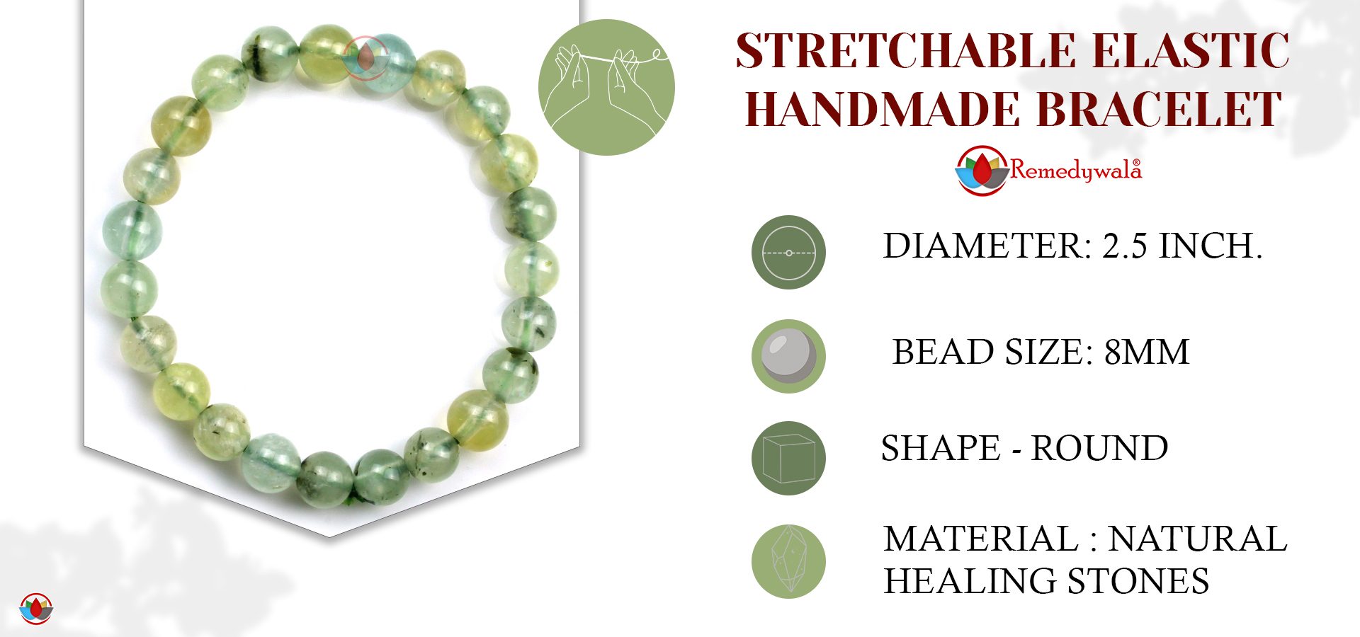 Prehnite Bracelet 8mm