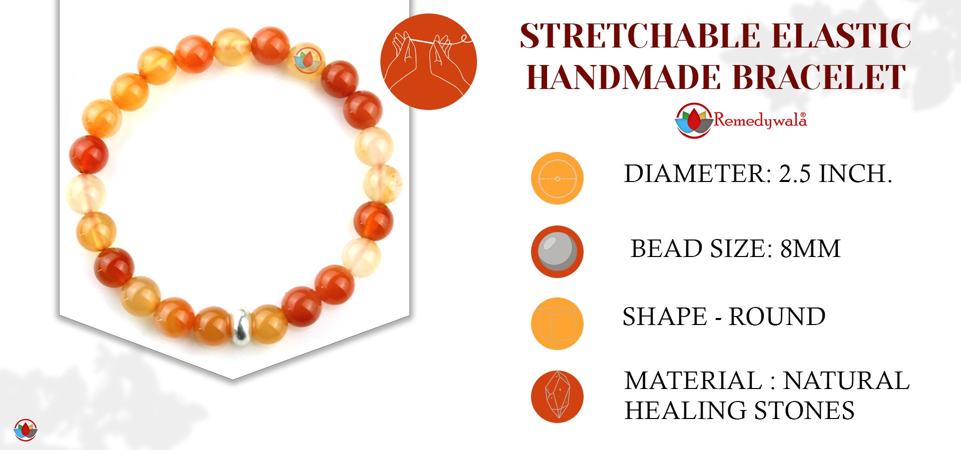 Red Aventurine Bracelet with Ring Charm