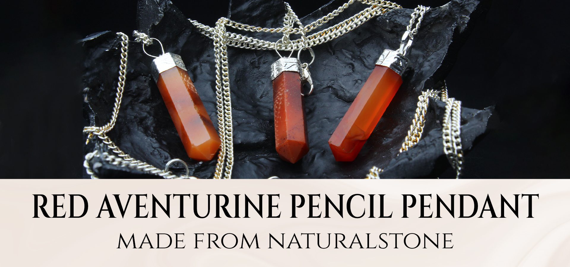 Red Aventurine Pencil Pendant