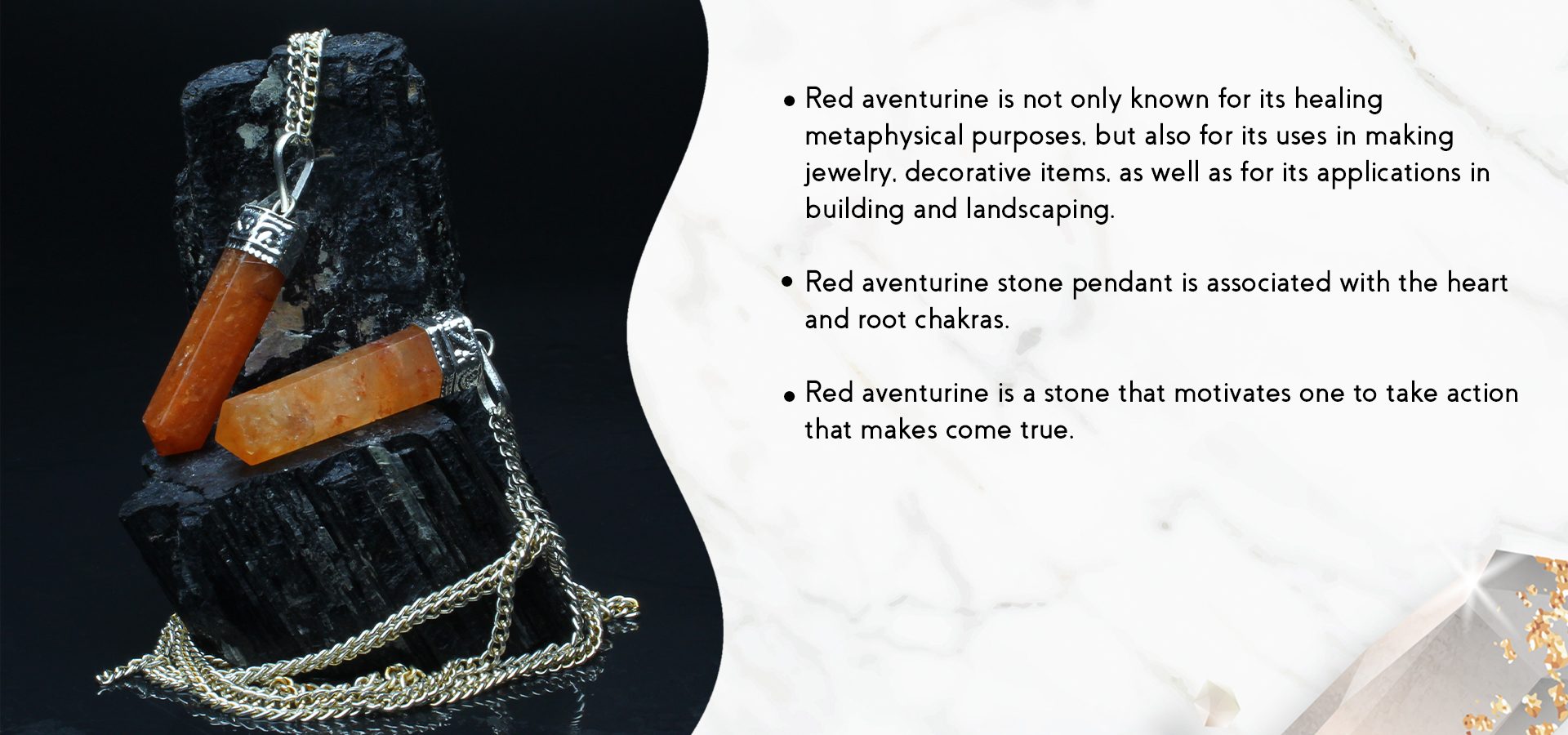 Red Aventurine Pencil Pendant