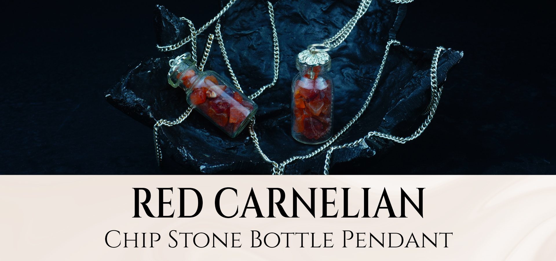 Red Carnelian Chip Stone Bottle Pendant