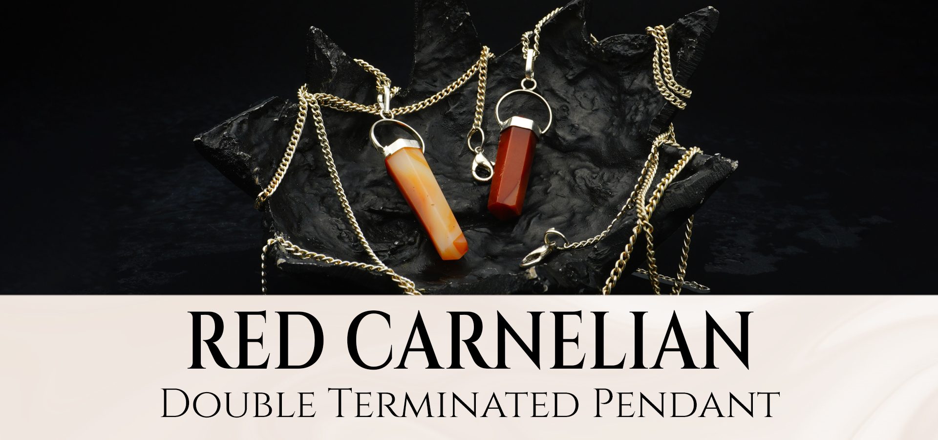 Red Carnelian Double Terminated Pendant