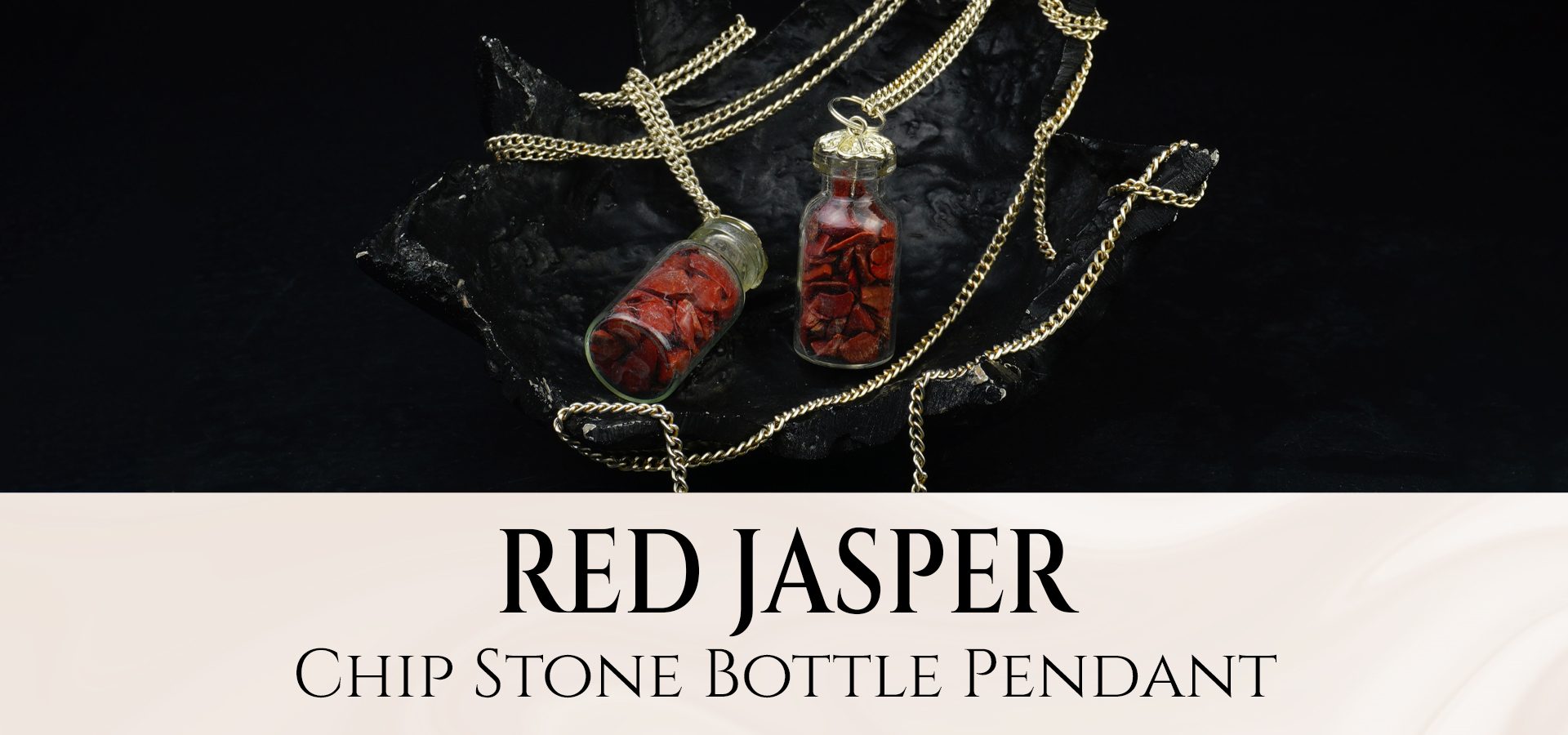 Red Jasper Chip Stone Bottle Pendant