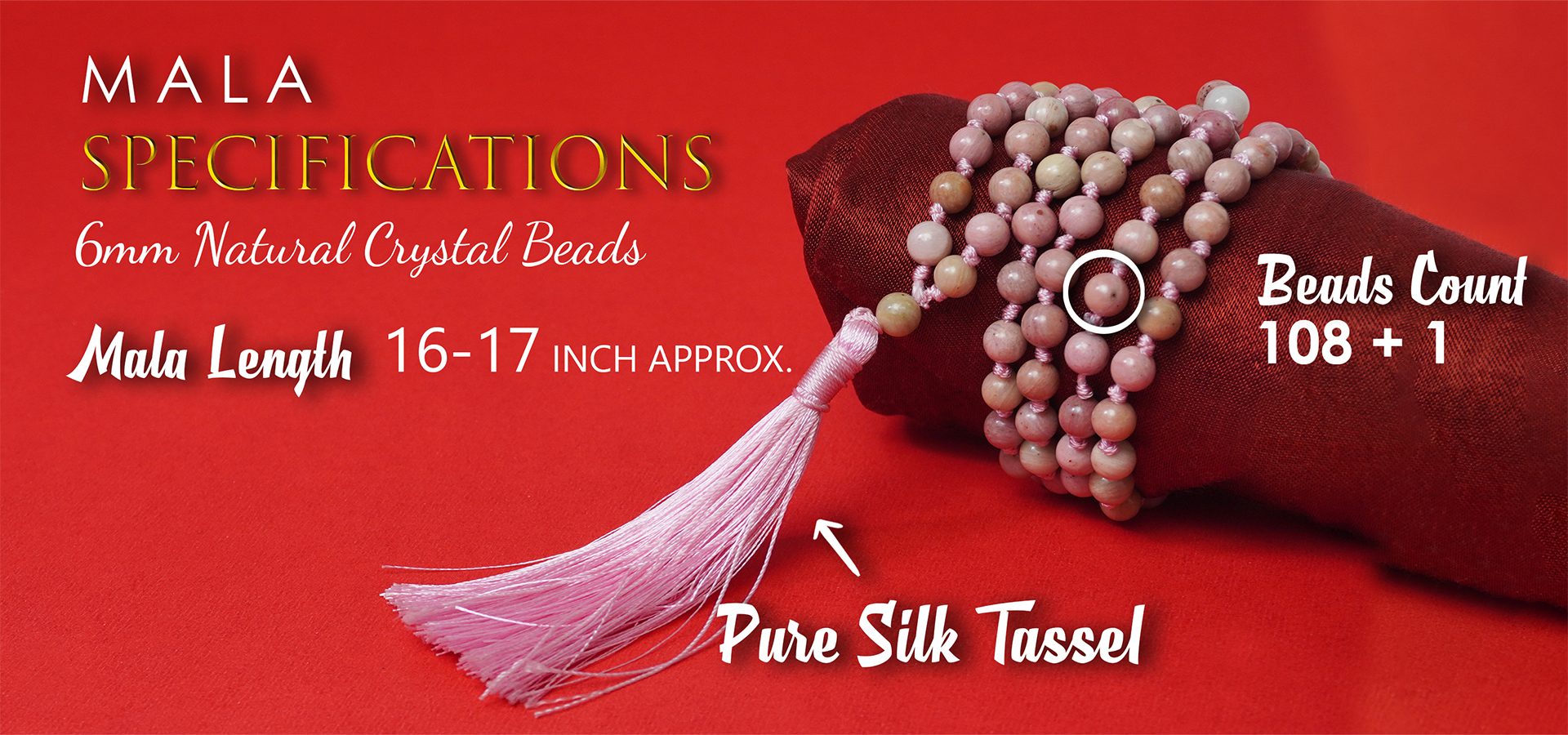 Rhodochrosite 6mm Mala