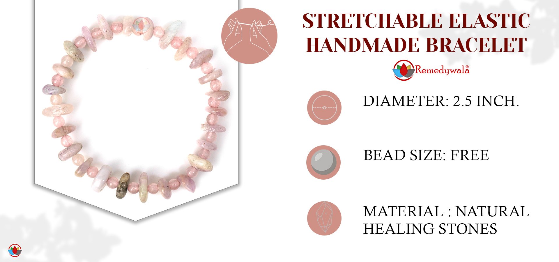 Rose Quartz Wati Bracelet 4 mm