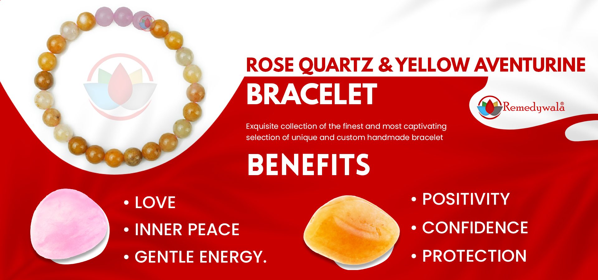 Rose Quartz & Yellow Aventurine Bracelet