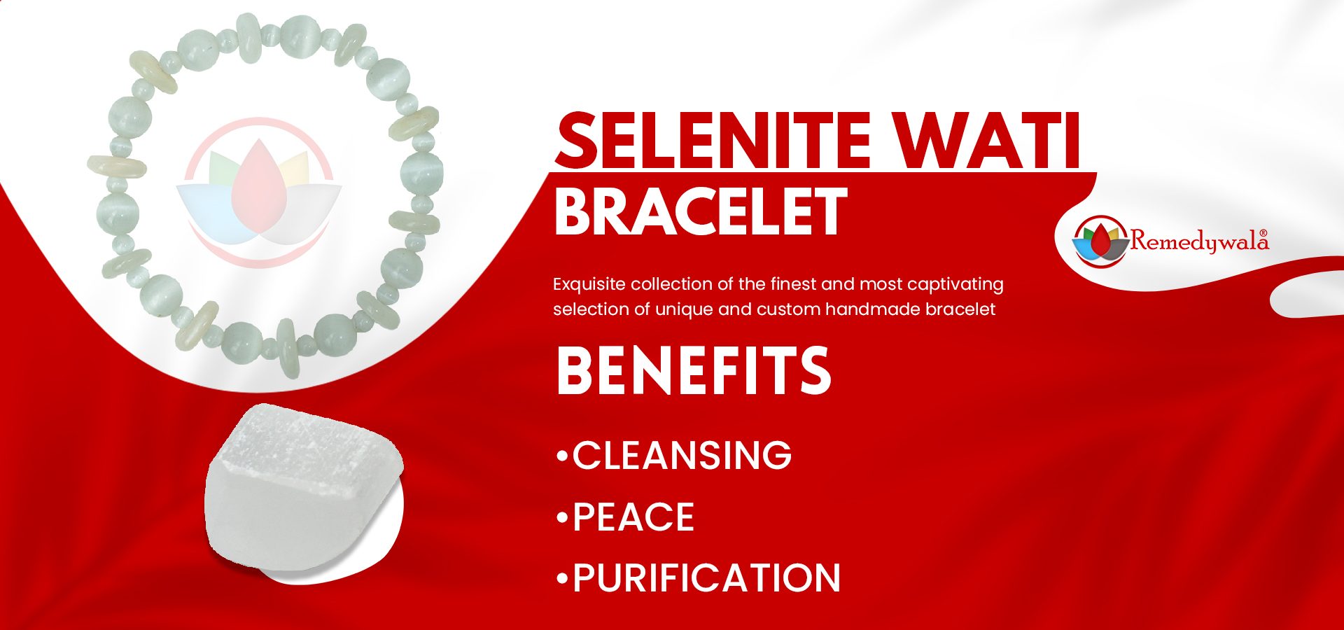 Selenite Wati Bracelet 4 mm 8mm