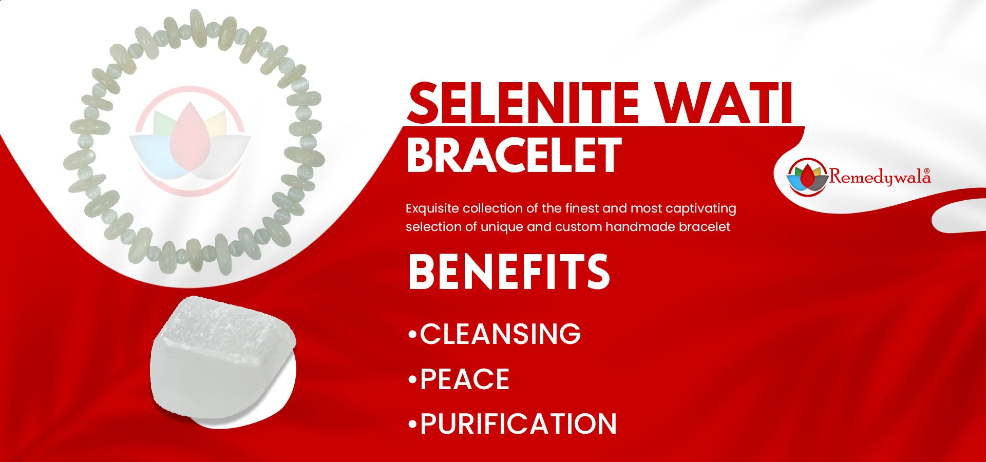 Selenite Wati Bracelet 4 mm