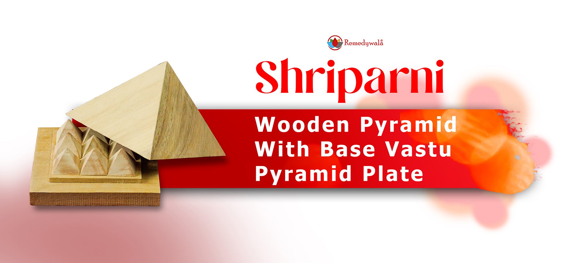 Shriparni Wooden Pyramid with Base Vastu Pyramid Plate