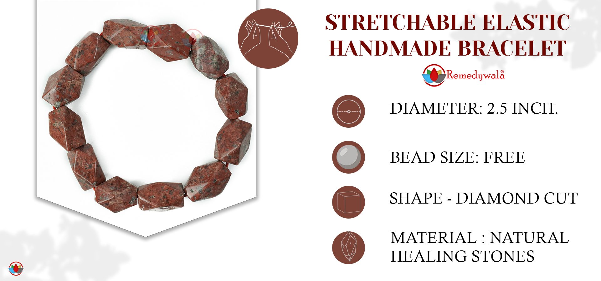 Snakeskin Jasper Stone Bracelet