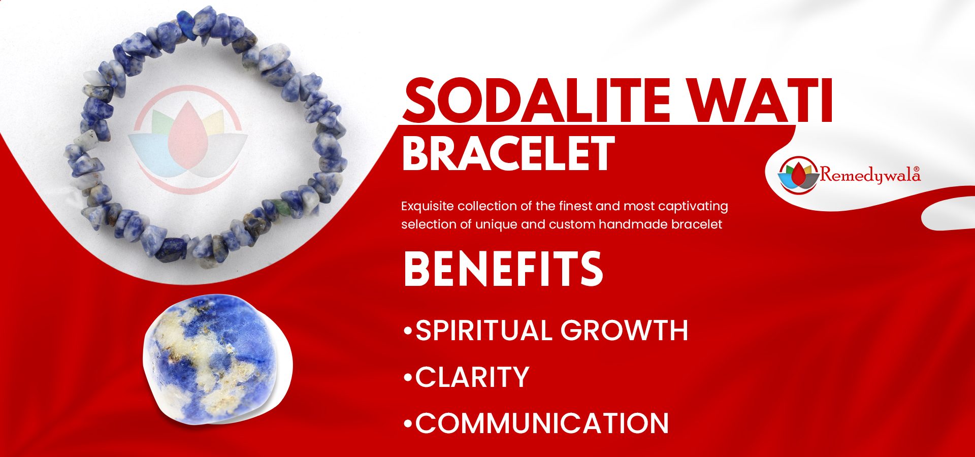 Sodalite Chips Stone Bracelet