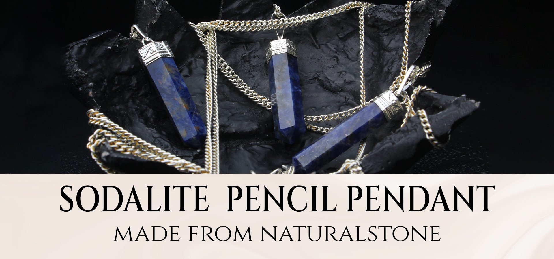 Sodalite Pencil Pendant