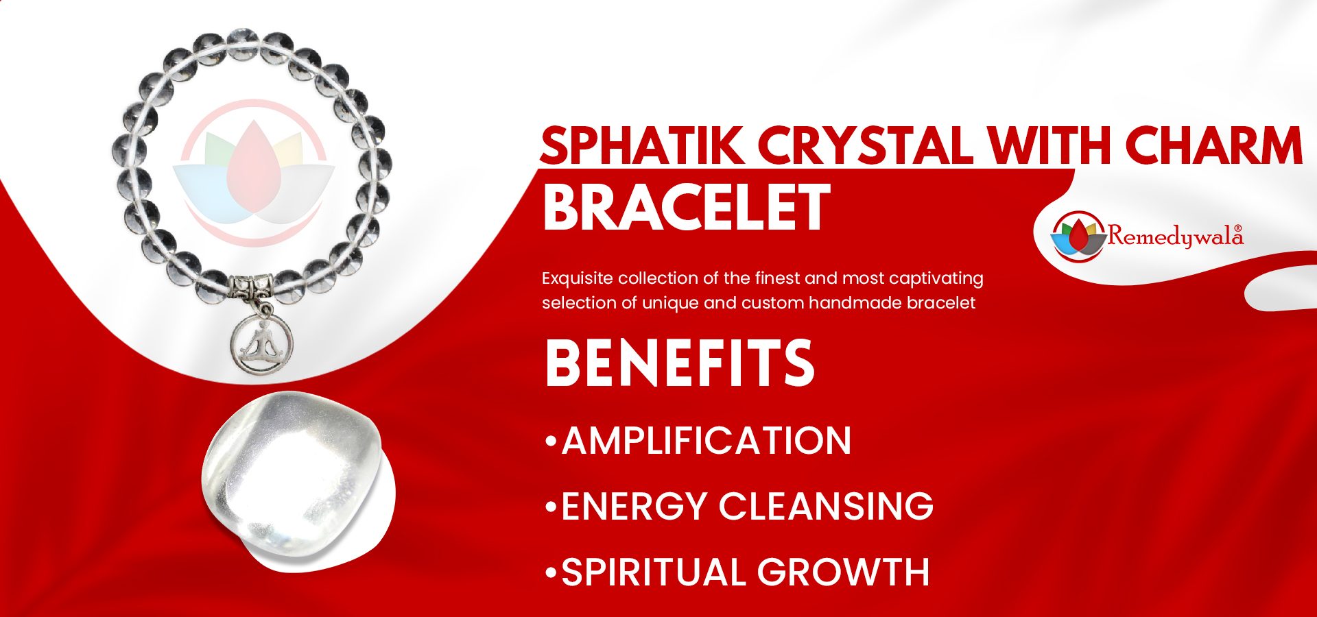 Sphatik Tumble Bracelet - Remedywala