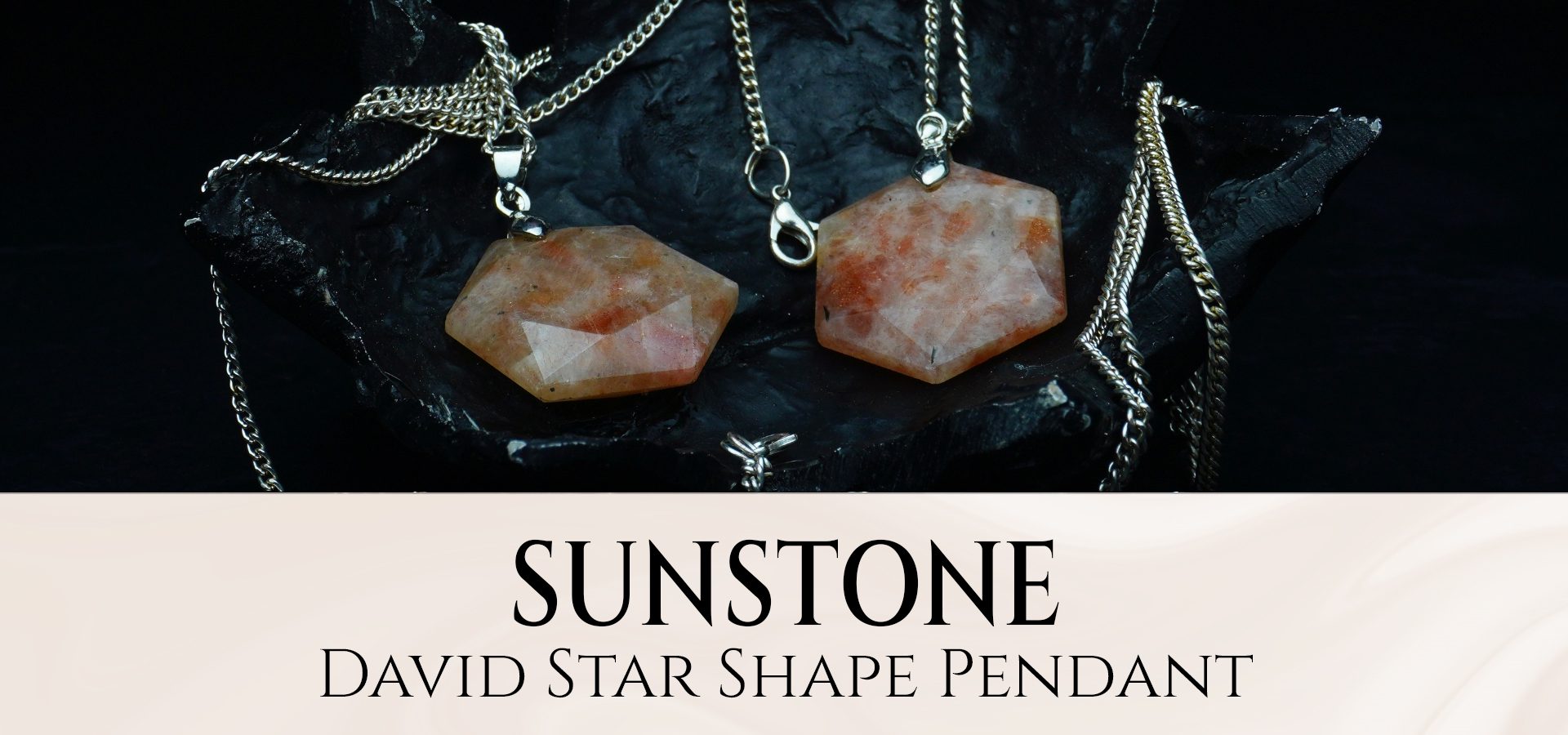 Sunstone David Star Shape Pendant