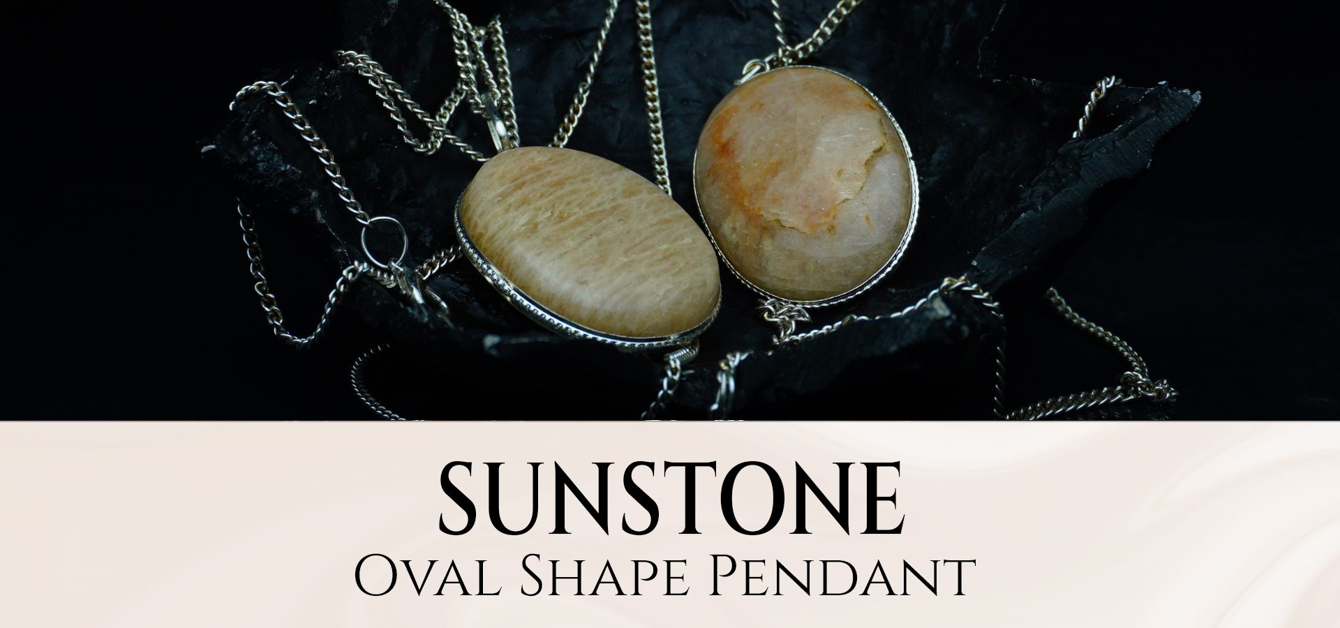 Sunstone Oval Shape Pendant