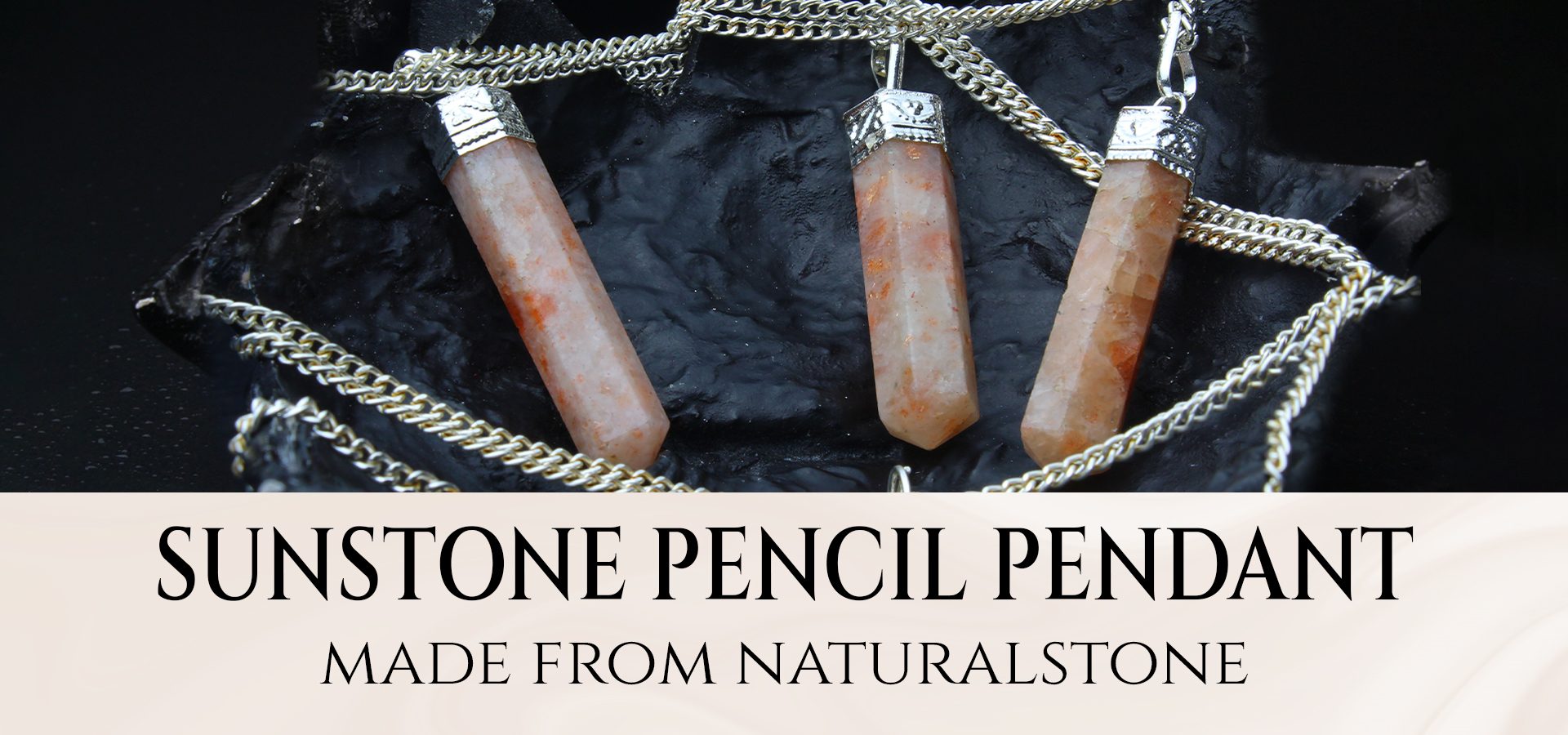 Sunstone Pencil Pendant