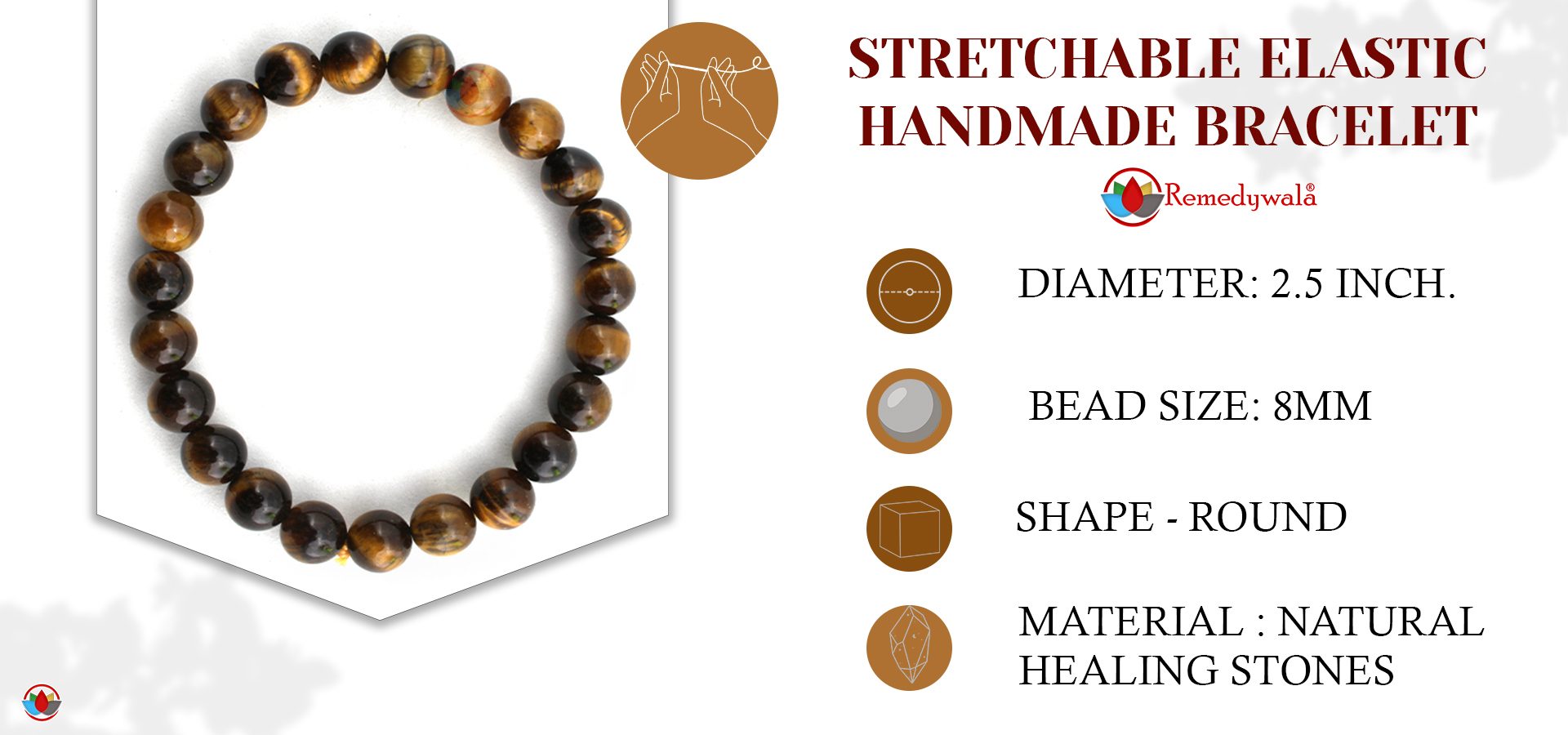 Tiger Eye Bracelet 8mm