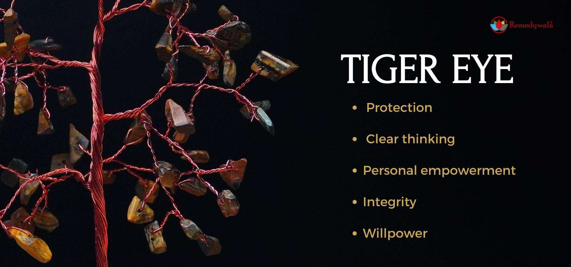 Tiger Eye Tree 100 Beads Slice Stone Base