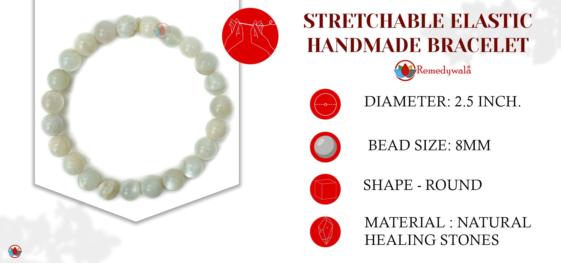 White Moonstone Bracelet