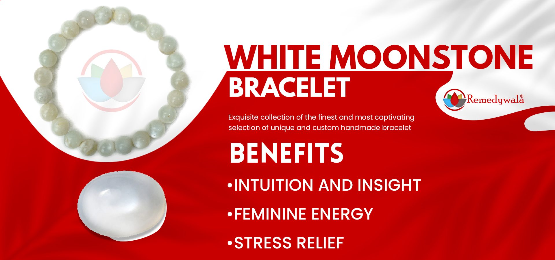 White Moonstone Bracelet