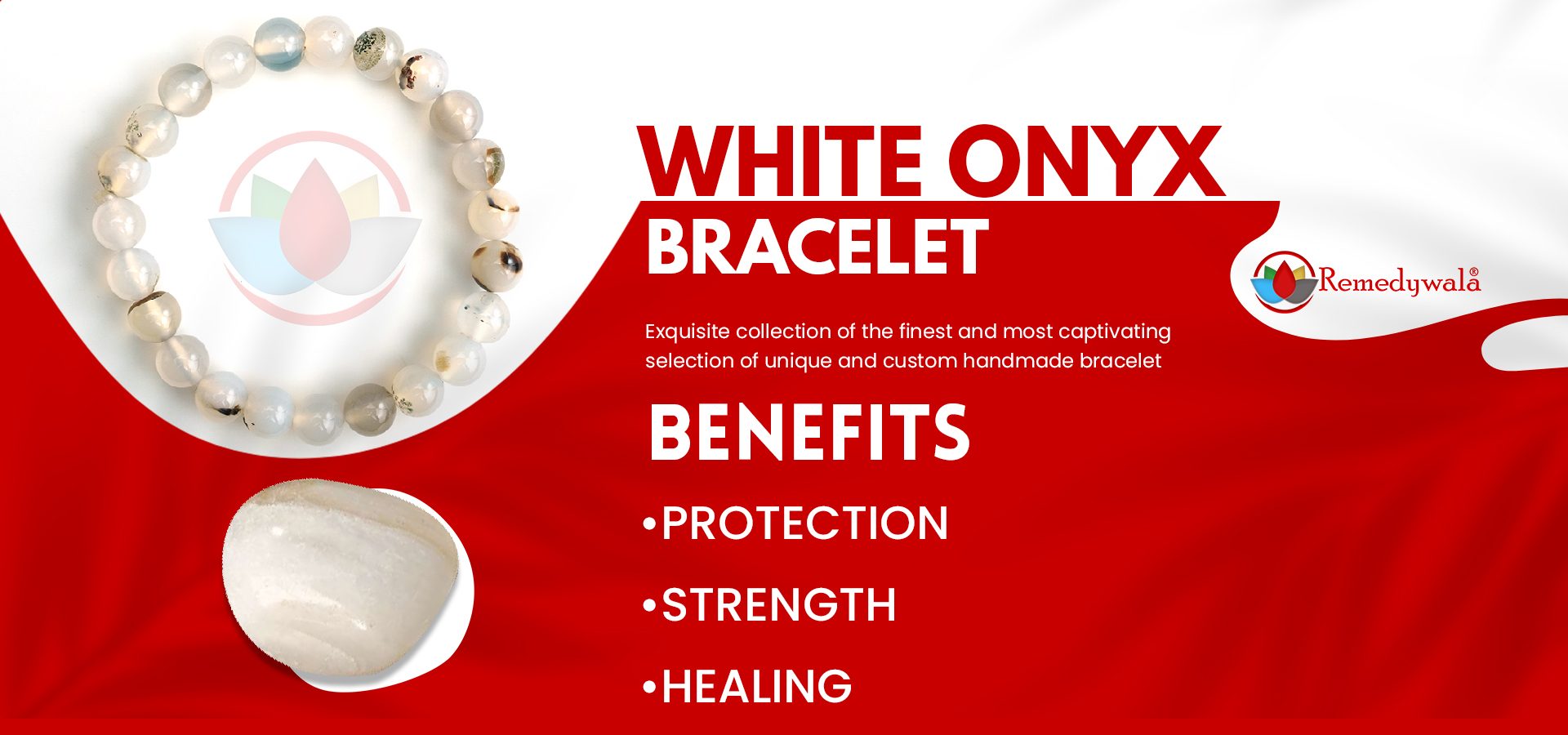 White Onyx Bracelet 8mm