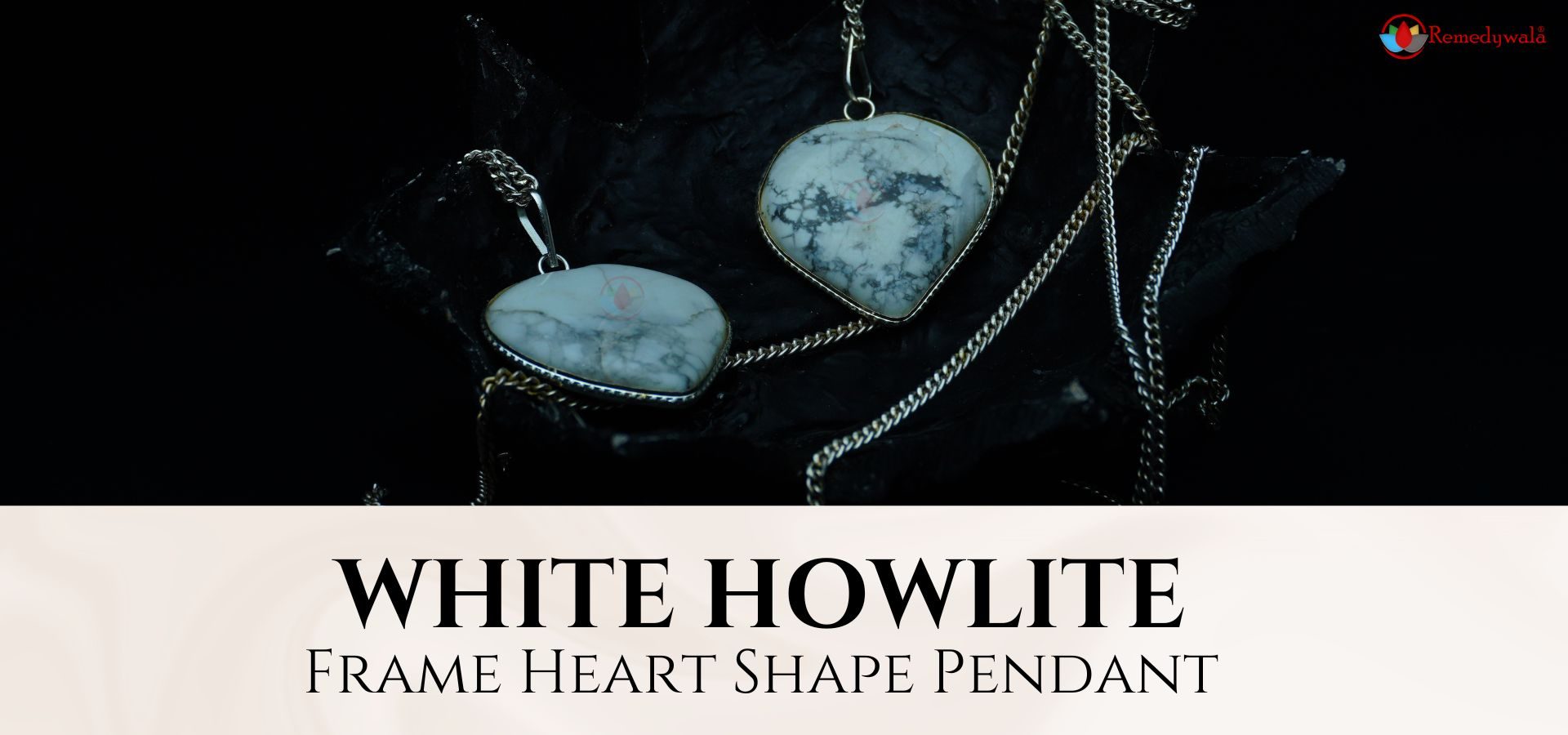 White howlite heart Shape pendant (1)