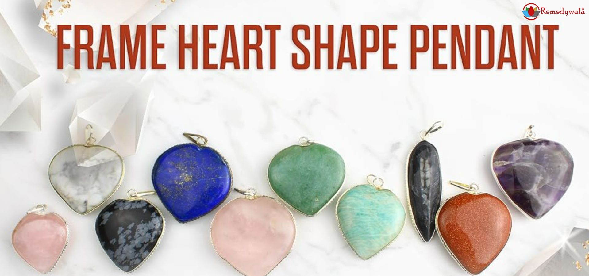 White howlite heart Shape pendant (3)