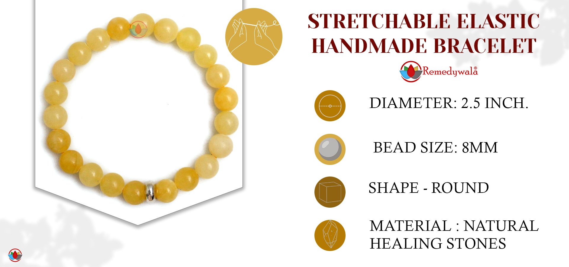 Yellow Calcite Bracelet 8mm