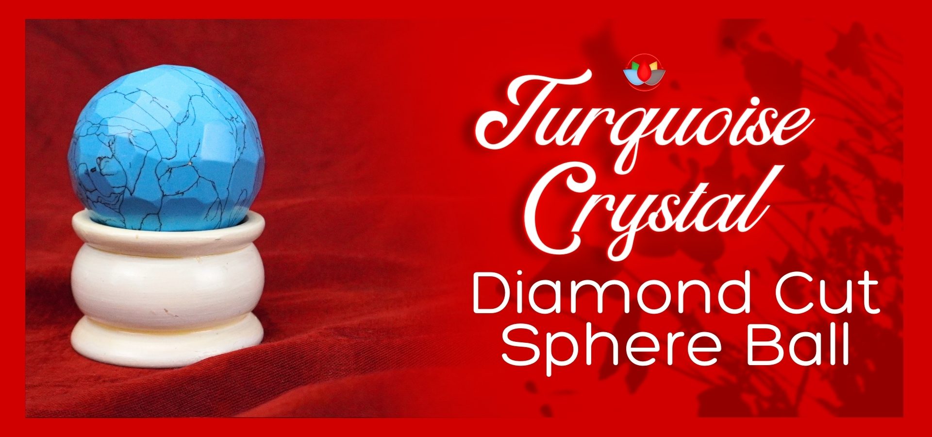 Turquoise Diamond Cut Sphere Ball